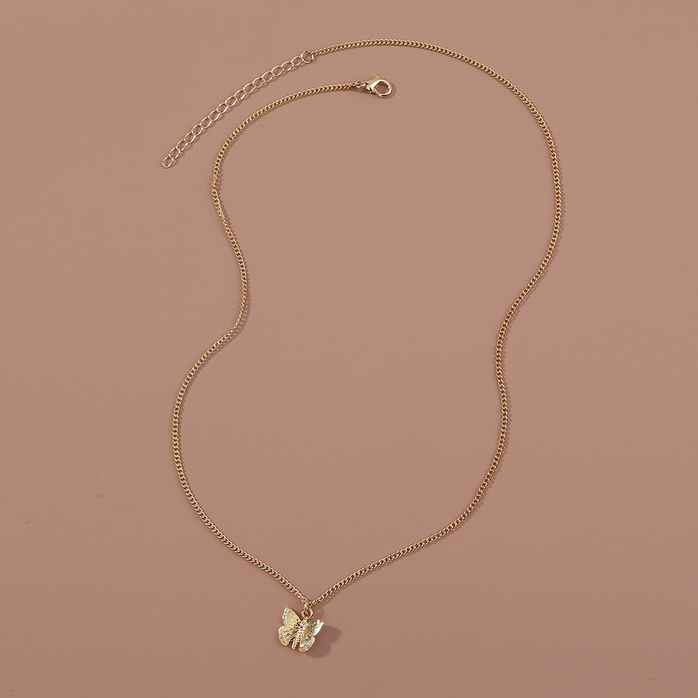 pure gold plated Buterfly necklace.