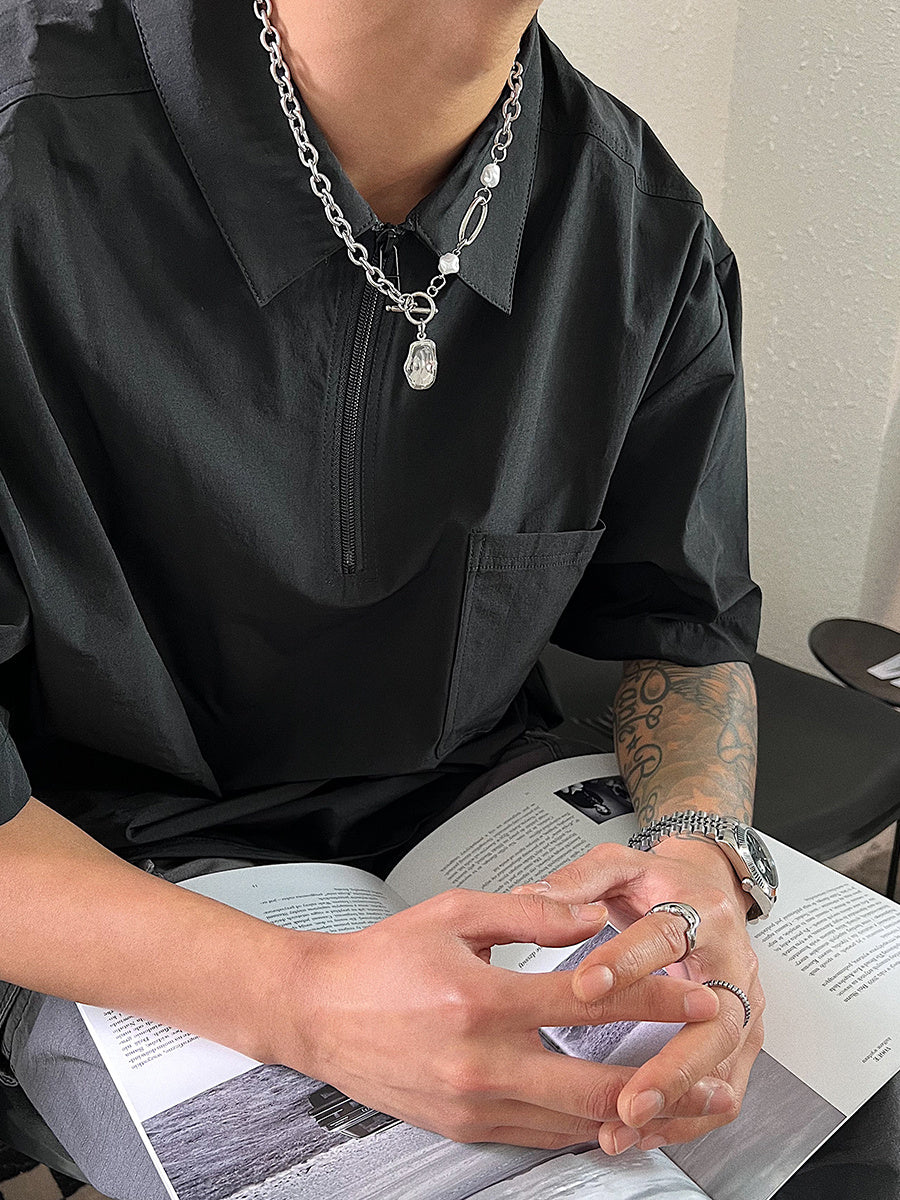 silver necklace for men