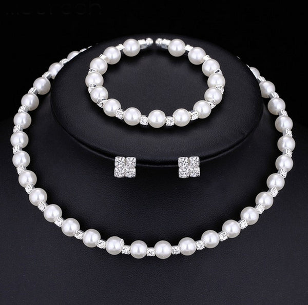 Handmade pearls, Rhinestone, necklaces, bracelets, earrings.