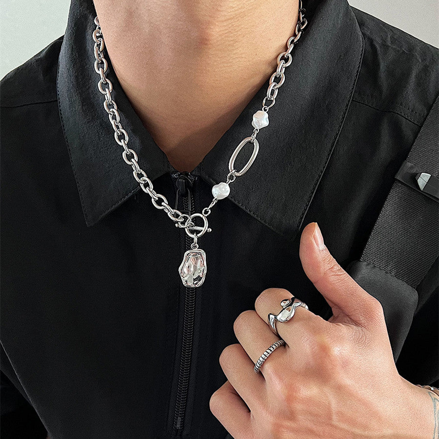 silver necklace for men