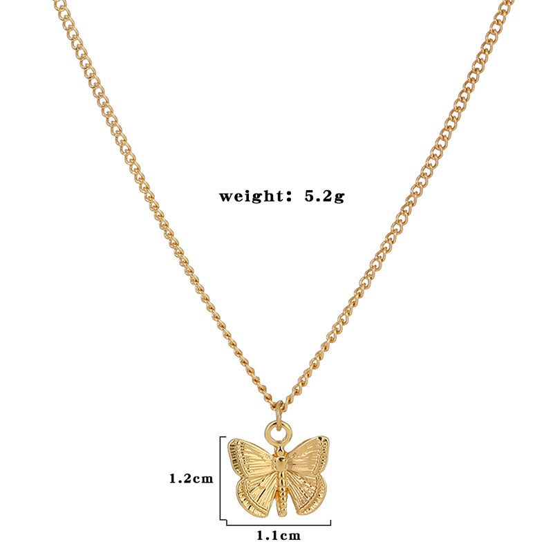 pure gold plated Buterfly necklace.