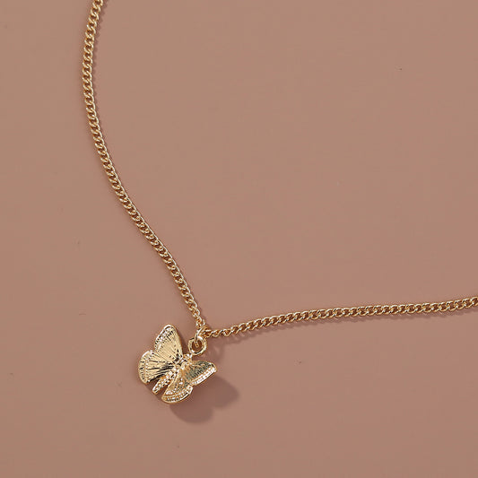 pure gold plated Buterfly necklace.