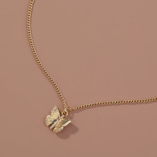 pure gold plated Buterfly necklace.