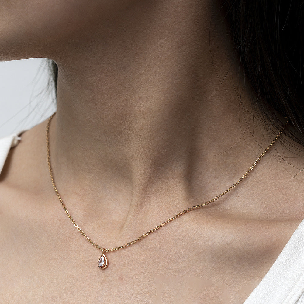 Necklace Drop Shape Rhinestone necklace
